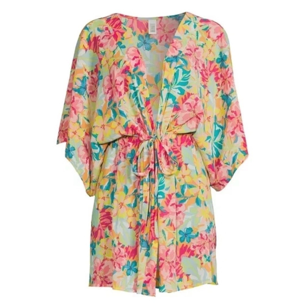 Floral Kimono Beach Cover Up